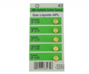 Набор жиклеров на балонный газ (D=0.50mm, D=0.70mm, D=0.70mm, D=0.80mm, D=0.85mm)